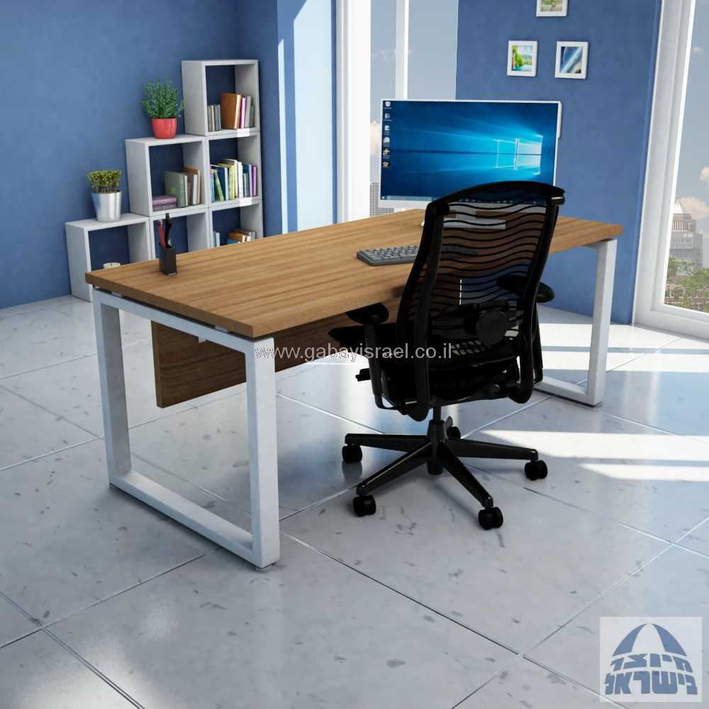 WINDOW- שולחן כתיבה משרדי כולל מסתור עץ